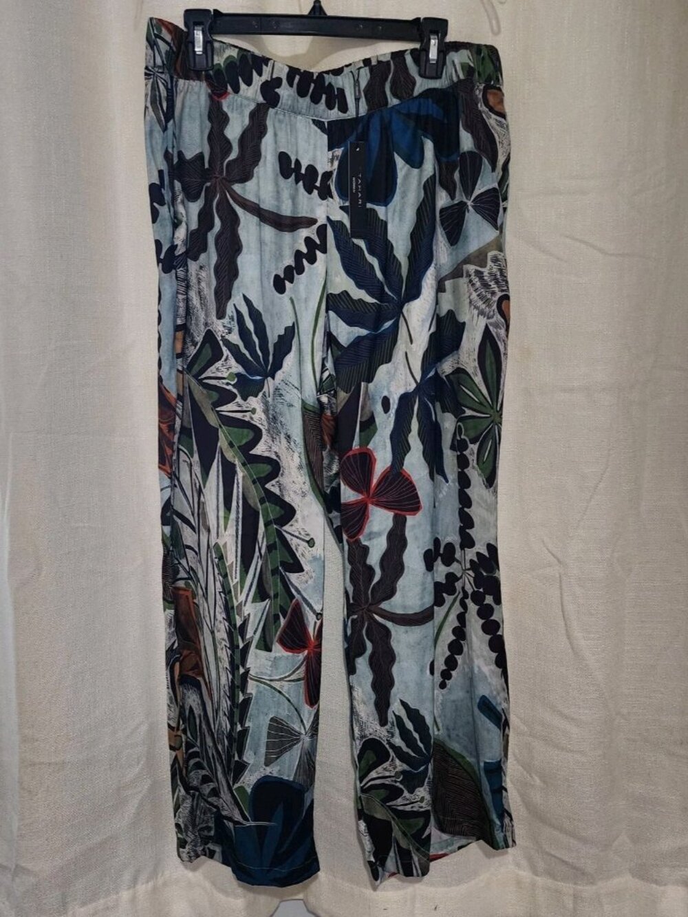 Tahari Women's Pants Wide Leg Floral Print Size 3XL NWT
